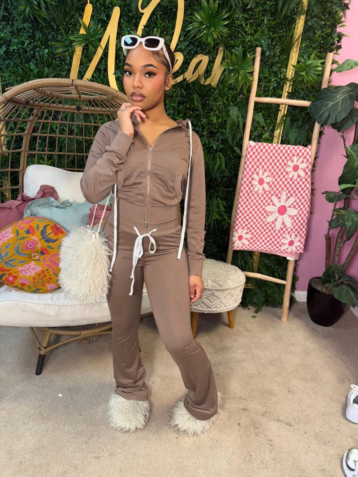 Fly girl flare leg brown