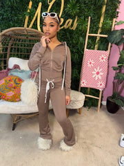Fly girl flare leg brown